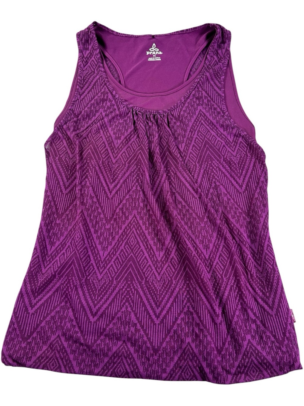 prAna Mika Tank Women’s XL Plum Purple Racerback Yoga Activewear Sporty